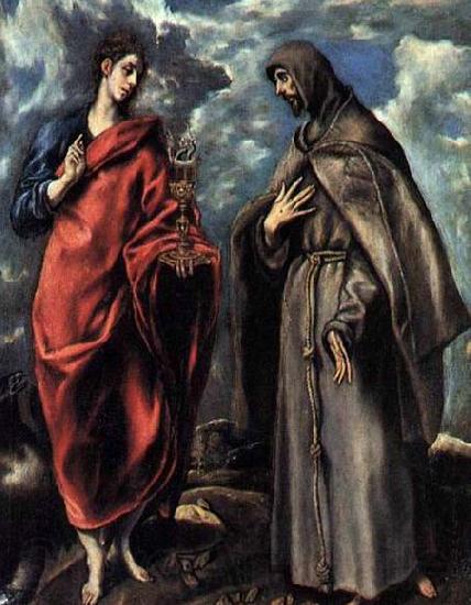 GRECO, El St John the Evangelist and St Francis